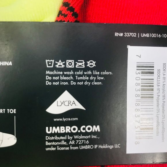 Umbro 6 Pack Girl's Shoe Size 10.5-4 No Show Tie Dye/Solid Socks Assorted Color - Picture 8 of 9